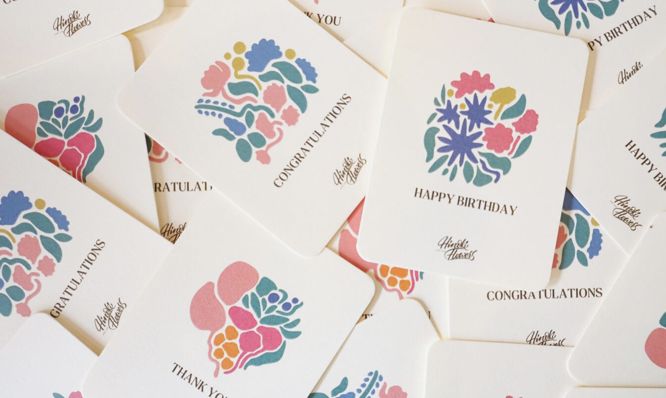 PROJECT : HINOKI and the flowers : MESSAGE CARD