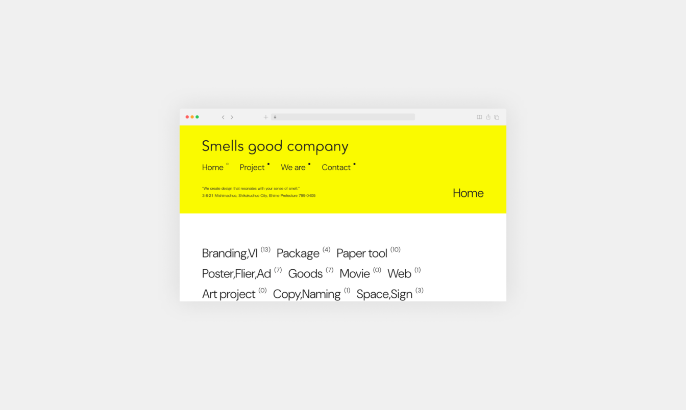 PROJECT : SMELLS GOOD COMPANY : WEBSITE