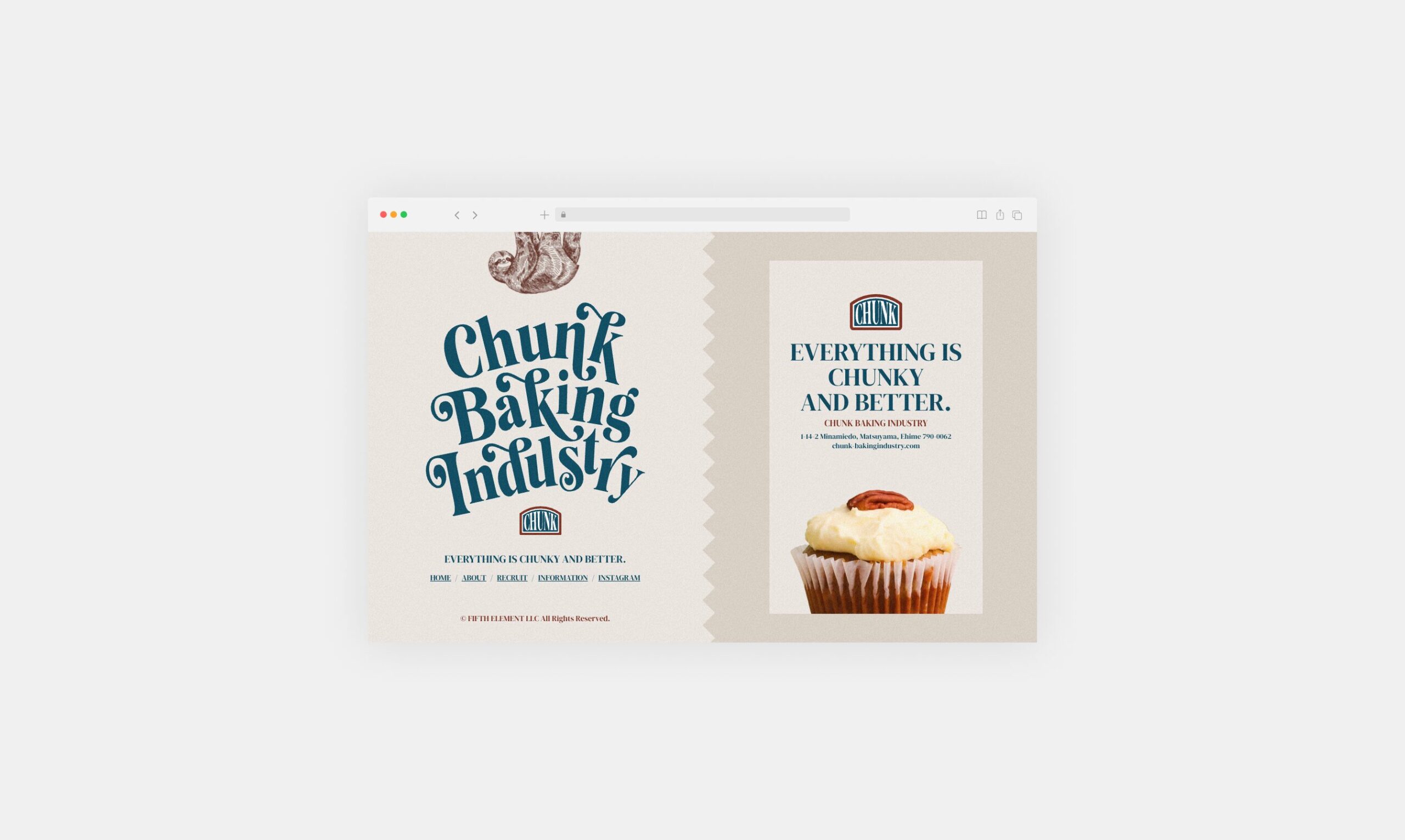 CHUNK / FIFTH ELEMENT LLC「CHUNK BAKING INDUSTRY : WEBSITE」プロジェクトイメージ